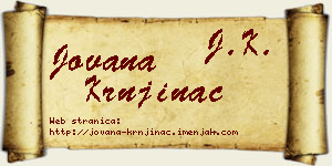 Jovana Krnjinac vizit kartica
